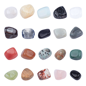 Gemstone Beads, Healing Stones, for 7 Chakras Balancing, Crystal Therapy, Meditation, Reiki, Tumbled Stone, Vase Filler Gems, No Hole/Undrilled, Nuggets