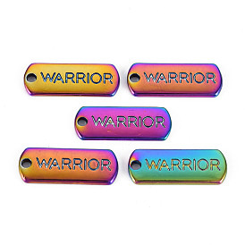 Alloy Charms, Cadmium Free & Nickel Free & Lead Free, Oval with Warrior