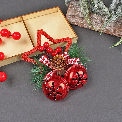 Plastic Star Wreath Pendant Decoration, Christmas Tree Hanging Ornaments, for Party Gift Home Decoration