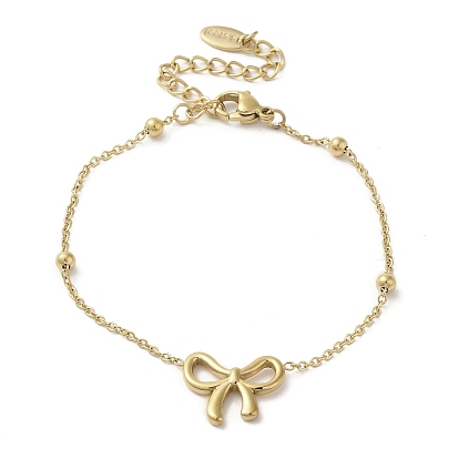 304 Браслеты из нержавеющей стали, украшения для женщин, бантом