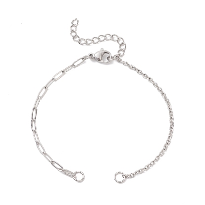 304 изготовление браслета из цепей-скрепок из нержавеющей стали, не тускнеет