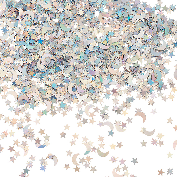 105g пластиковое конфетти в форме звезды и луны, для украшения праздничного стола и стен