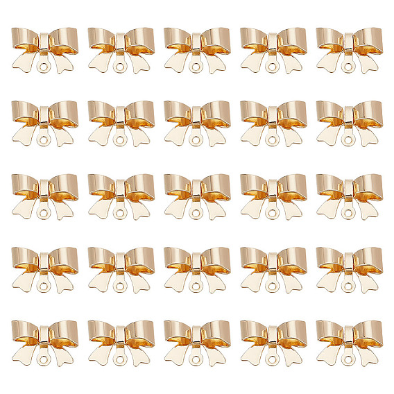 30 шт. Латунные подвески, очарование бантом