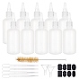 DIY-Kit, mit graduierten Plastikleimflaschen, Schwein Haarbecher Pinsel, Tafel Aufkleber Etiketten, 2 ml Tropfer und Trichterbehälter