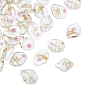 30Pcs Handmade Gold Sand Lampwork Beads, Twist