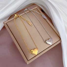 Bracelet chaîne coeur minimaliste - vintage, pour les filles, porte est, personnalité, froid.