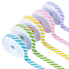 5 Colors Polyester Ribbon, for Gift Wrapping, Party Decoration