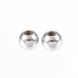 304 Stainless Steel Spacer Beads, Round