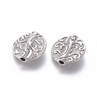 Tibetan Style Alloy Beads, Oval