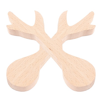 Unvollendeter Löffel aus Buchenholz, Schnitzlöffel, für Holz Bastelbedarf, Geweihform