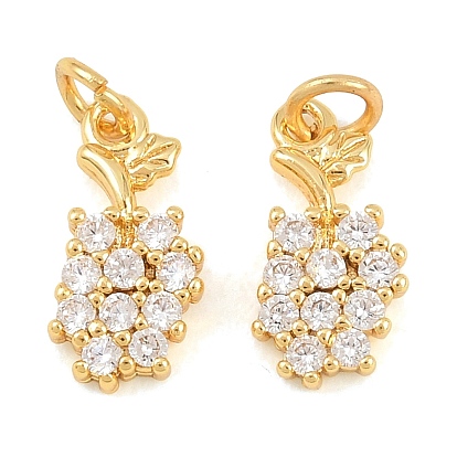 Латунные микро проложить кубического циркония прелести, виноградные чамры, без свинца и без кадмия, стойки покрытие, долговечный