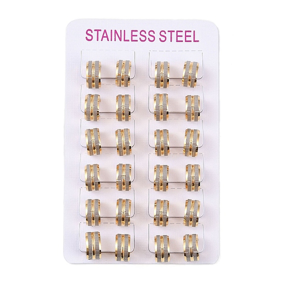 Ионное покрытие (ip) матовое 304 серьги-кольца из нержавеющей стали для женщин, круглые