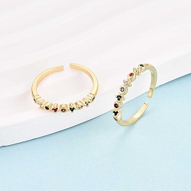 Манжеты из латуни с микро паве кубический цирконий для женщин, овальные