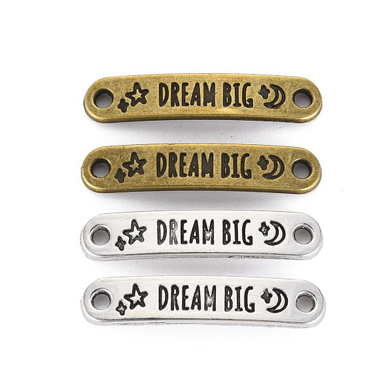 Alloy Connector Charms, Cadmium Free & Lead Free, Oval