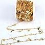 Brass Cable Chains, with Moon & Star & Lightning Charms, Unwelded, with Spool