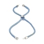 Adjustable Nylon Cord Slider Bracelet Making, with Brass Findings, Long-Lasting Plated