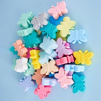 Food Grade Eco-Friendly Silicone Focal Beads, Butterfly
