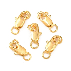 Карабин-лобстеры, латунные, с паяными кольцами