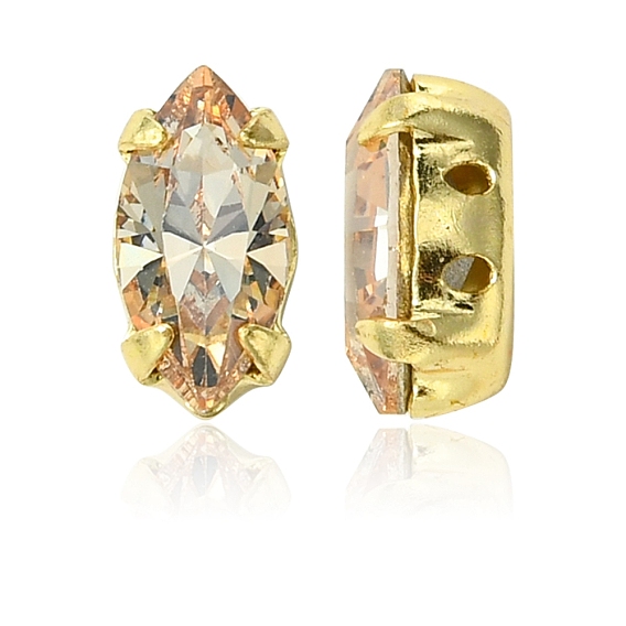 Пришивные чашки preciosa® maxima crystal, многожильных ссылки, чешский хрусталь, с настройками латуни, 719 39 056 наветт