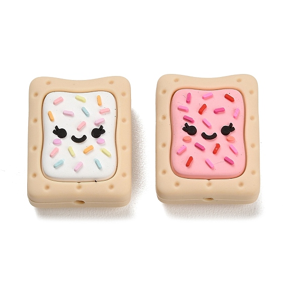 Food Grade Eco-Friendly Silicone Beads, Biscuits