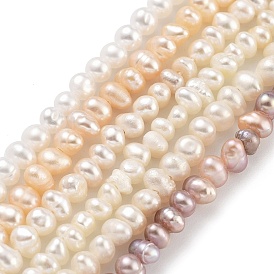 Natural Cultured Freshwater Pearl Beads Strands, Potato