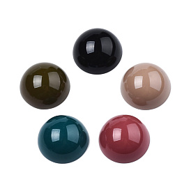 Opaque Acrylic Cabochons, Flat Round