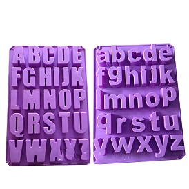 Letter DIY Silicone Molds, Fondant Molds, Resin Casting Molds, for Chocolate, Candy, UV Resin & Epoxy Resin Craft Making