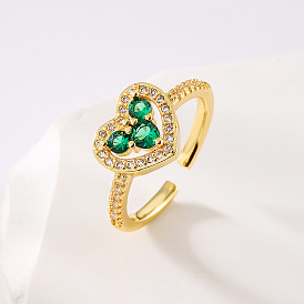 Elegant French-style geometric ring with cubic zirconia and gold plating.