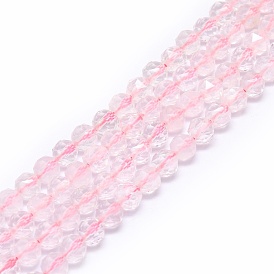 Naturel a augmenté perles de quartz brins, facette, ronde