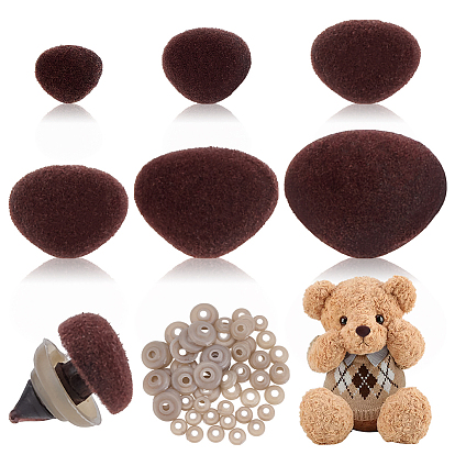 6 треугольный стили из пластика PS с носом из гусиного пуха, принадлежности для изготовления кукол, с пластиковыми шайбами