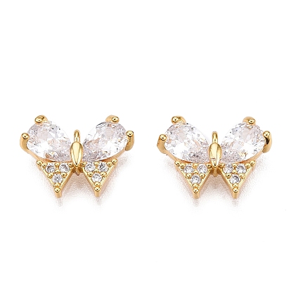 Латунные микропаве прозрачные кубические циркониевые подвески, бабочка