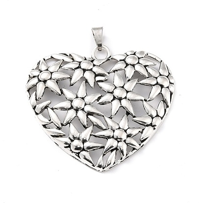 Tibetan Style Alloy Big Pendants, Heart
