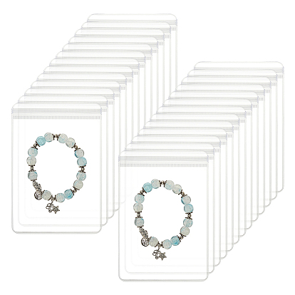 100Pcs PVC Anti Oxidation Resealable Bags, Transparent Antitarnish Jewelry Packing Storage Pouches, Rectangle