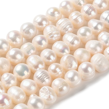 Natural Cultured Freshwater Pearl Beads Strands, Potato, Grade A++