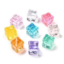 Квадратные прозрачные кубики льда из смолы, прозрачные ледяные кристаллы алмаза, Аквариум для дома и сада, декор кукольного домика