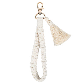 Брелок с кисточкой из сплава хлопка и полиэстера