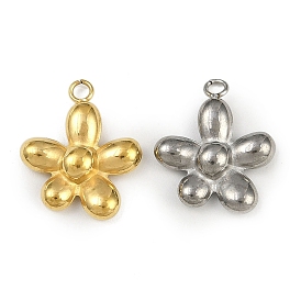 304 подвески из нержавеющей стали, цветочный шарм