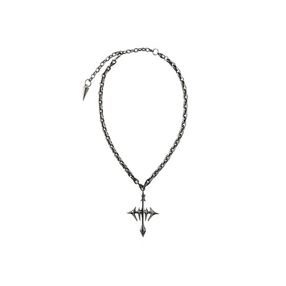 Vintage Alloy Gothic Cross Pendant Necklaces for Unisex