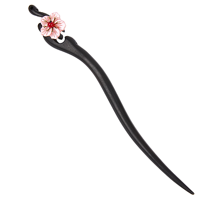 Палочки для волос из дерева, цветок, винтажный декоративный аксессуар для волос своими руками