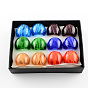 Handmade Lampwork Wide Band Rings, 17~19mm, about 12pcs/box