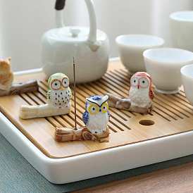 Porcelain Incense Burners, Owl on the Branch Incense Holders, Home Office Teahouse Zen Buddhist Supplies