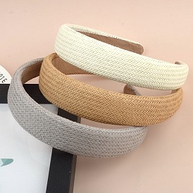 Ethnic Style Cotton Linen Paper Woven Headband for Women, Hair Accessories, Face Washing Tool