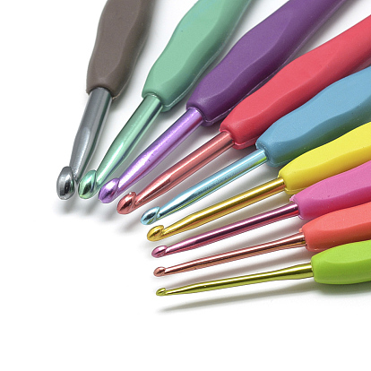 Алюминиевые вязальные крючки иглы, с пластиковой ручкой