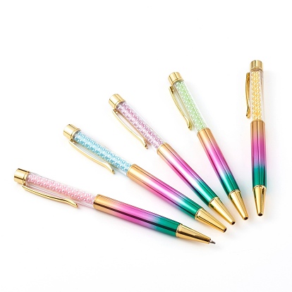 Ballpoint Pens, with Imitation Pearl Acrylic Beads