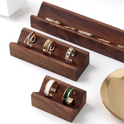 1 стенды-органайзеры для деревянных колец с прорезями, хранилище ювелирных изделий для показа колец