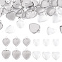 Наборы для изготовления подвески в форме сердца из нержавеющей стали своими руками, В комплект входят 304 шт. 20 оправы для подвесок-кабошонов из нержавеющей стали, 304 шт. Прозрачные стеклянные кабошоны