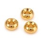 Long-Lasting Plated Brass Spacer Beads, Rondelle