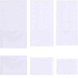 45Pcs Rectangle PVC Transparent Pouch, Self-adhesive Price Tag Label Bag