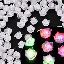 Triple Color Luminous Resin Decoden Cabochons, Glow in the Dark, Flower