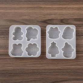 Рождественские темы силиконовые формы для свечей своими руками, формы для литья смолы, для уф-смолы, изготовление ювелирных изделий из эпоксидной смолы